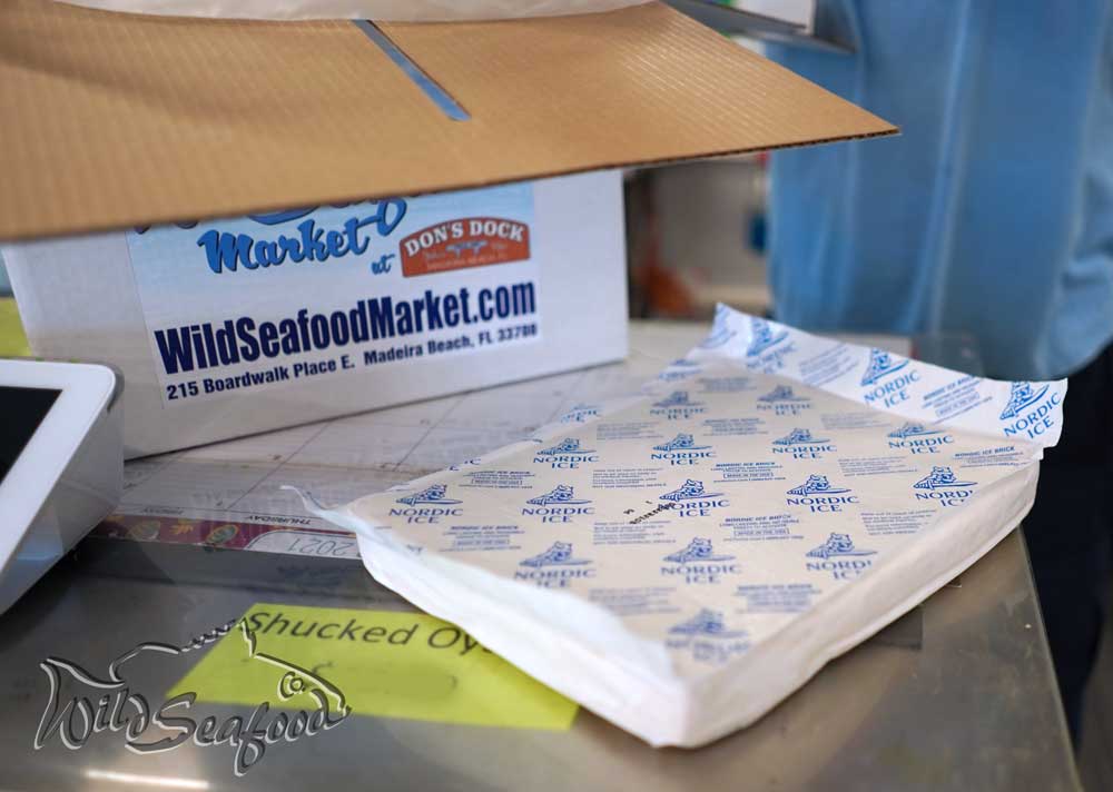 Seafood packing material for out of state, overnight shipping